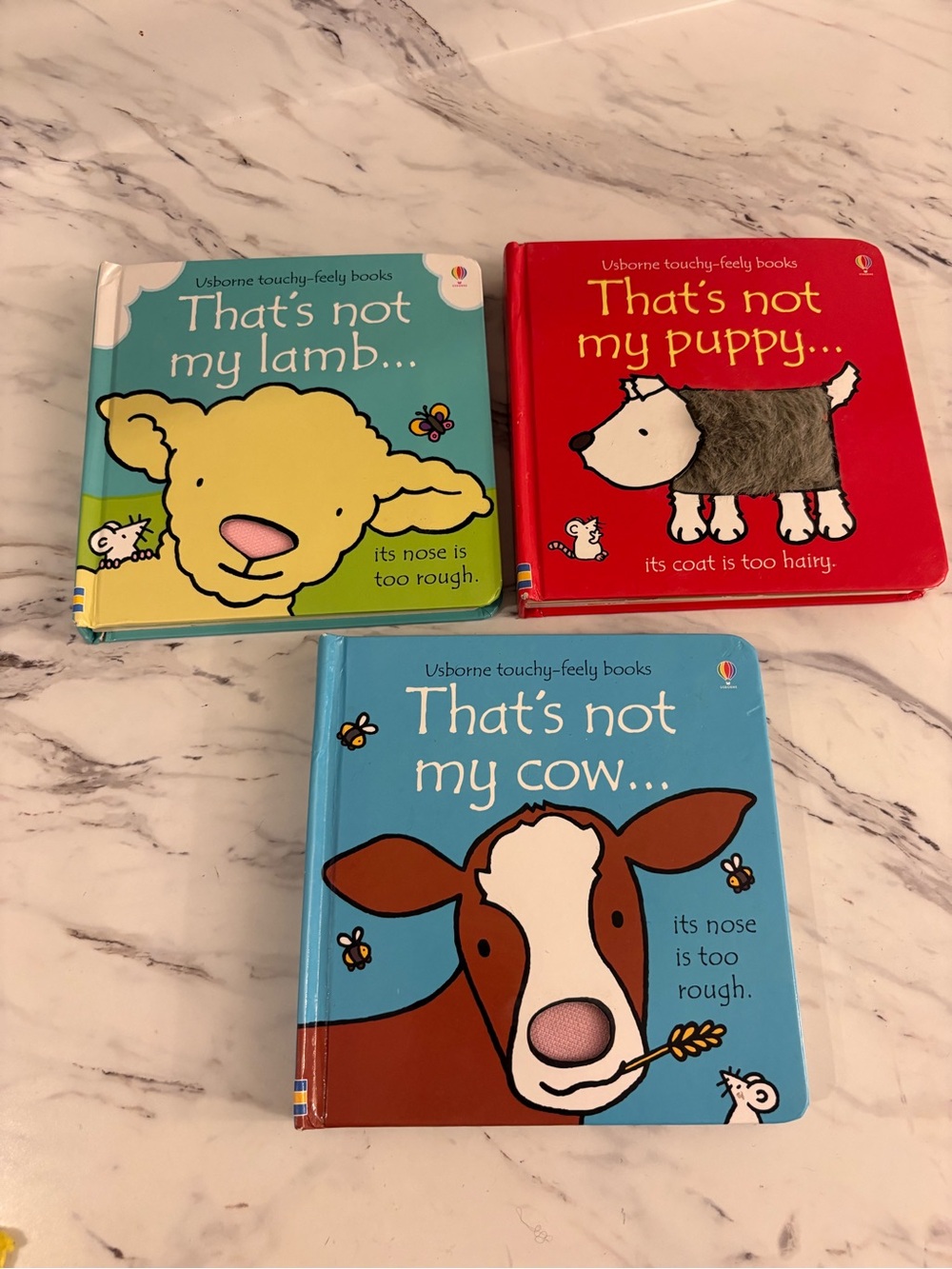 Usborne Touchy Feely books baby board books sensory books That’s Not my set